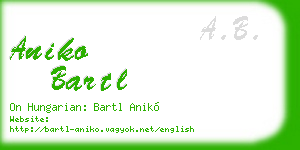 aniko bartl business card